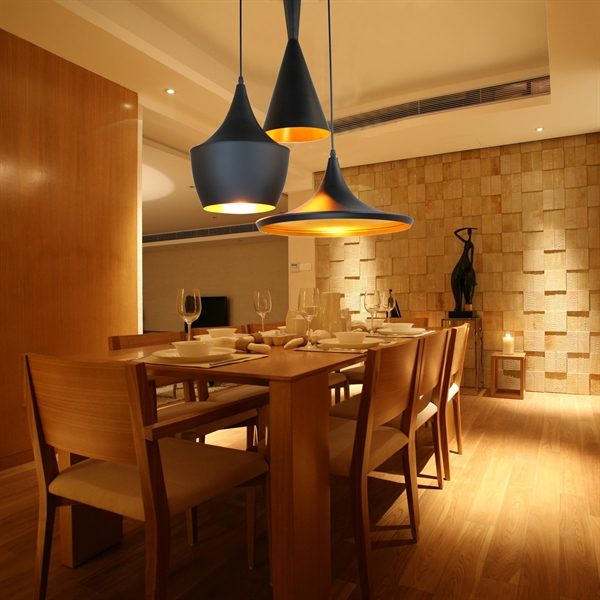 Pendant 3 Light American Style Black Chandelier Iron Aluminum Spinning - Image 7