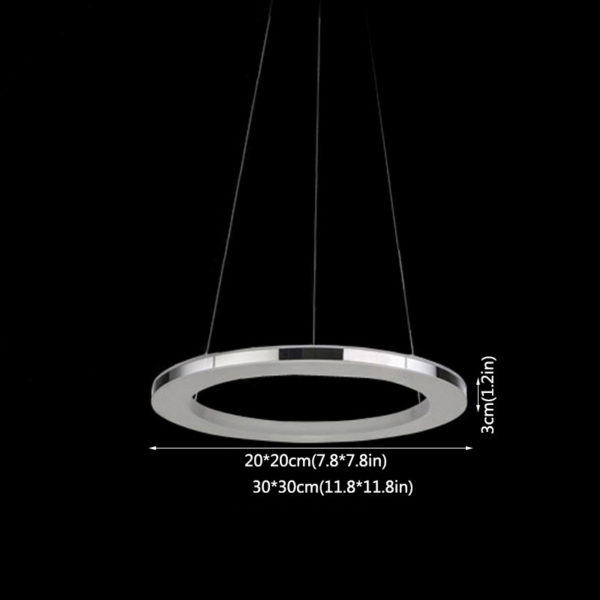 Modern Simple LED Pendant Light Acrylic LED Circle Pendant Light Ceiling Lights Energy Saving (Angel's Halo) - Image 2