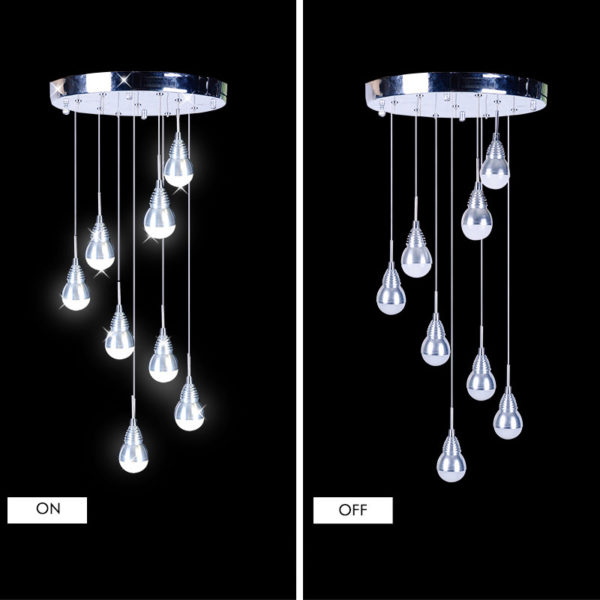 Modern Simple Acrylic LED Pendant Light 9-light Ceiling Lights Energy Saving - Image 9