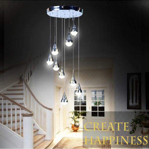 Modern Simple Acrylic LED Pendant Light 9-light Ceiling Lights Energy Saving - Image 10
