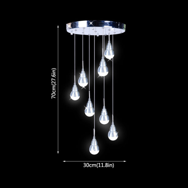 Modern Simple Acrylic LED Pendant Light 9-light Ceiling Lights Energy Saving - Image 2