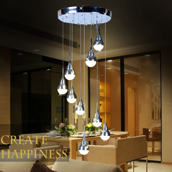 Modern Simple Acrylic LED Pendant Light 9-light Ceiling Lights Energy Saving - Image 5