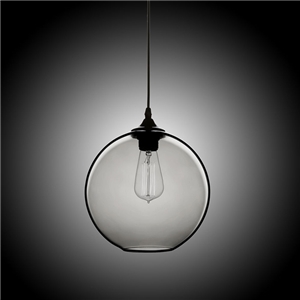 Modern Minimalist Glass Pendant Light Globe Pendant with 1 Light (Silver Grey) Dining Room Lighting Ideas Lighting Living Room Bedroom Ceiling Lights