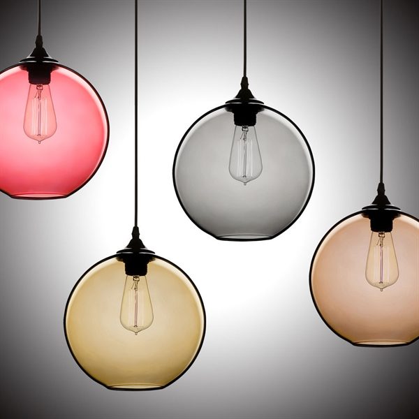 Ceiling Lights Modern Minimalist Glass Pendant Light Globe with 1 Light Dining Room Living Room Bedroom Lighting (Color of Love) - Image 6