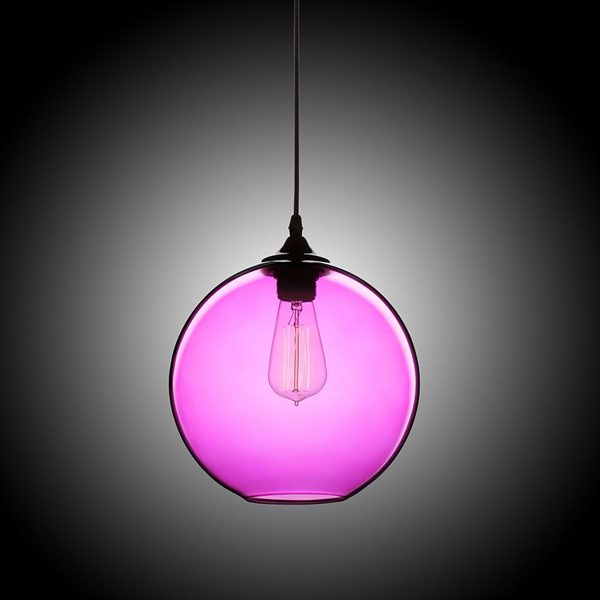 Ceiling Lights Modern Minimalist Glass Pendant Light Globe with 1 Light Dining Room Living Room Bedroom Lighting (Color of Love) - Image 11