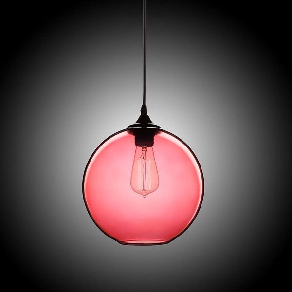 Ceiling Lights Modern Minimalist Glass Pendant Light Globe with 1 Light Dining Room Living Room Bedroom Lighting (Color of Love) - Image 12