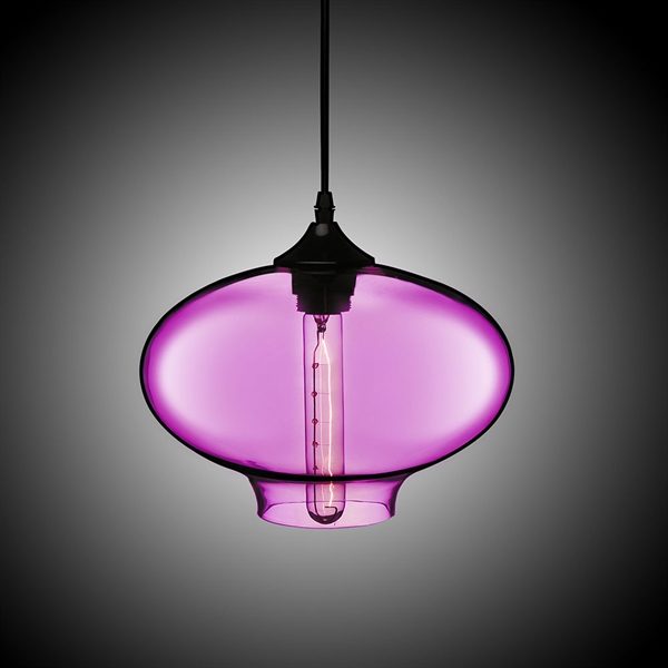 Hand-Blown Glass Pendant Light Fish Bowl Shade Ceiling Fixture with 1 Light Dining Room Living Room Bedroom Ceiling Lights - Image 4