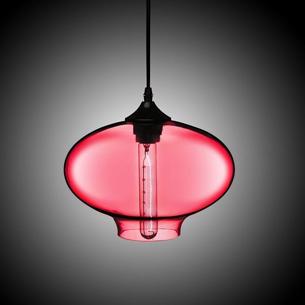 Hand-Blown Glass Pendant Light Fish Bowl Shade Ceiling Fixture with 1 Light Dining Room Living Room Bedroom Ceiling Lights - Image 5