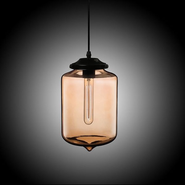 Modern Transparent Glass Pendant Light Hand Blown Colorful with 1 Light Dining Room Living Room Bedroom Ceiling Lights - Image 7