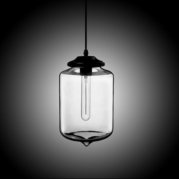 Modern Transparent Glass Pendant Light Hand Blown Colorful with 1 Light Dining Room Living Room Bedroom Ceiling Lights - Image 4