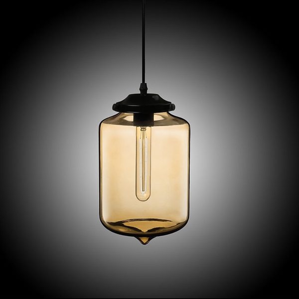 Modern Transparent Glass Pendant Light Hand Blown Colorful with 1 Light Dining Room Living Room Bedroom Ceiling Lights - Image 5
