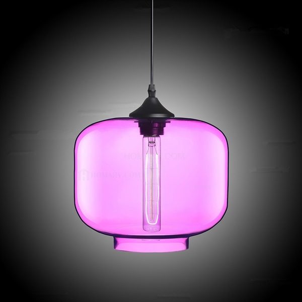 Modern Transparent Glass Pendant Light Hand Blown Colorful with 1 Light Dining Room Living Room Lighting Bedroom Ceiling Lights - Image 11