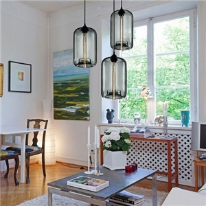 Modern Transparent Glass Pendant Light Hand Blown Colorful with 1 Light Dining Room Lighting Ideas Lighting Living Room Bedroom Ceiling Lights