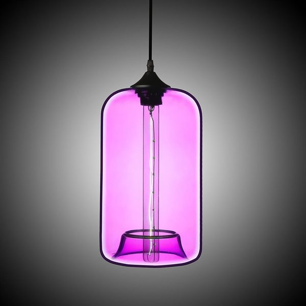 Modern Transparent Glass Pendant Light Hand Blown Colorful with 1 Light Dining Room Lighting Ideas Lighting Living Room Bedroom Ceiling Lights - Image 4