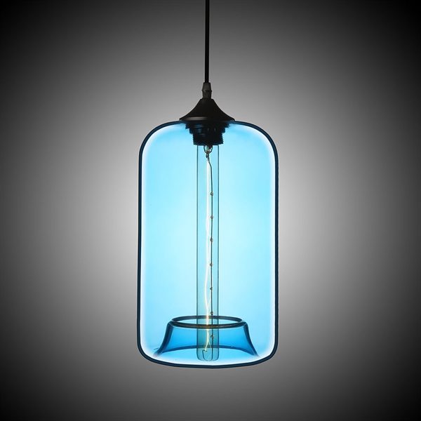 Modern Transparent Glass Pendant Light Hand Blown Colorful with 1 Light Dining Room Lighting Ideas Lighting Living Room Bedroom Ceiling Lights - Image 5