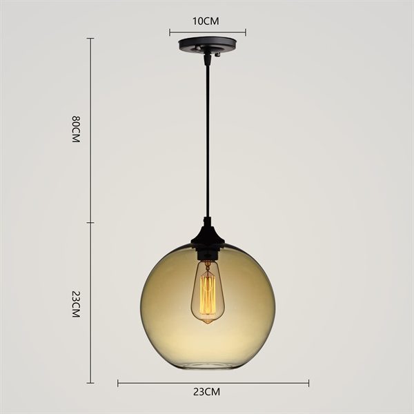 Ceiling Lights Modern Minimalist Glass Pendant Light Globe with 1 Light Dining Room Living Room Bedroom Lighting (Color of Love) - Image 5