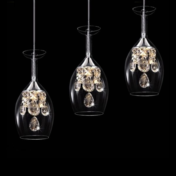 Crystal LED Mini Pendant Three Light Energy Saving - Image 8
