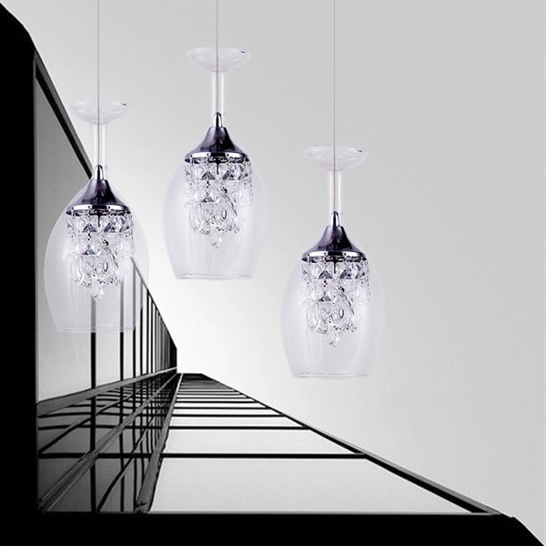 Crystal LED Mini Pendant Three Light Energy Saving - Image 5