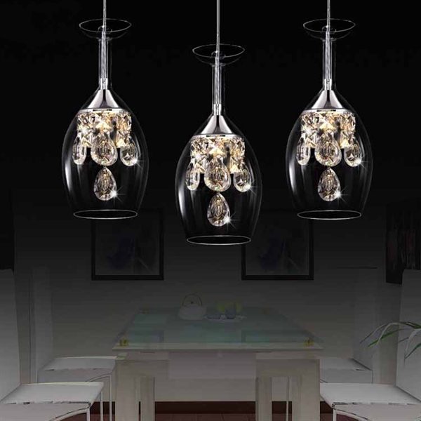 Crystal LED Mini Pendant Three Light Energy Saving - Image 6