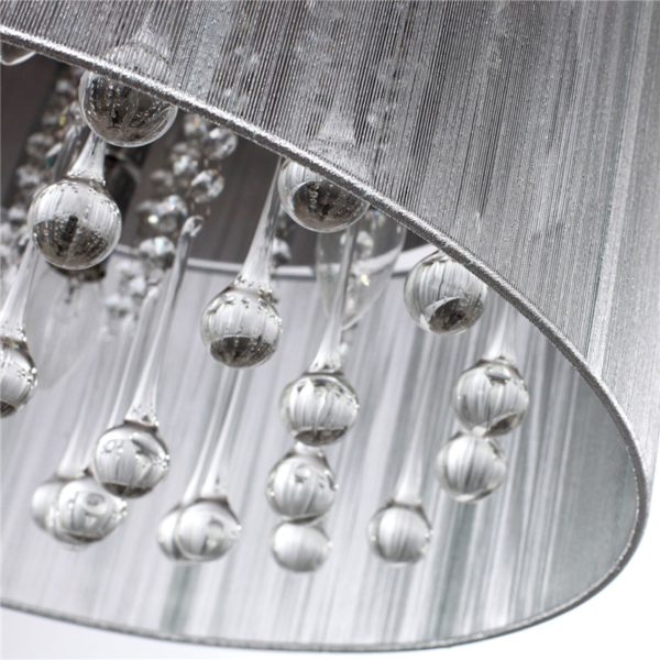 Crystal Pendant Lighting Drum Modern 4 Lights Minimalist Pendant Crystal Ceiling Lights - Image 2