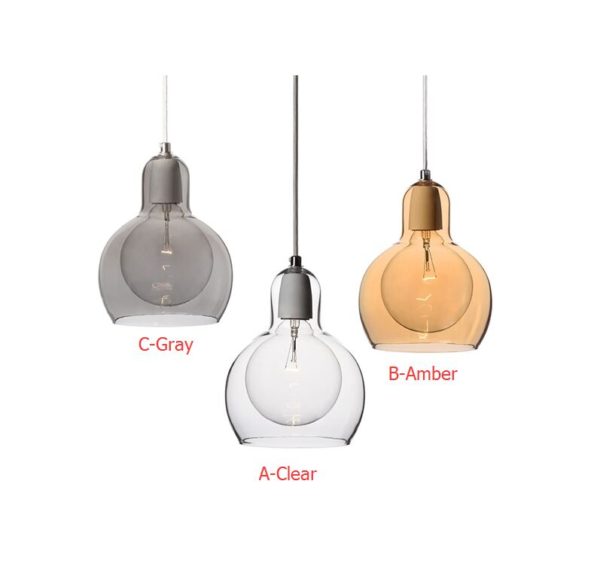 Glass Pendant Light Mouth-Blown Modern Minimalist Pendant Light with 1 Light Dining Room Living Room Bedroom Ceiling Lights (Embrace Me) - Image 2