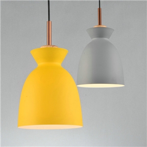 Nordic Simple Pendant Light Creative Dining Room Study Room Bedroom light Single Light Yellow and Grey
