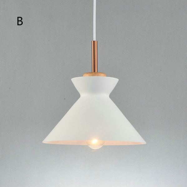 Nordic Simple Pendant Light Creative Dining Room Study Room Bedroom light Single Light Black and White - Image 9