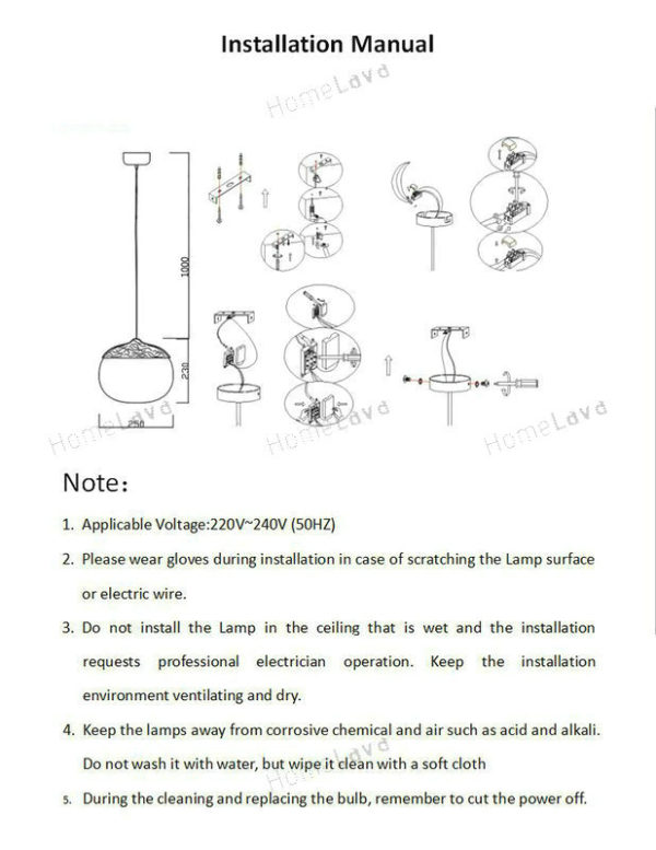 Modern Simple Fashion Metal Glass Pendant Light 4 Designs Dining Room Living Room Bedroom Lighting DIY Lights (Forest Night) - Image 4