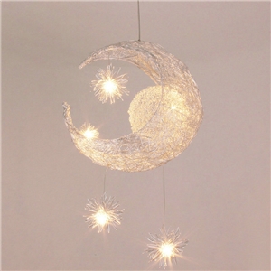 Moon Star Ceiling Light hanging lights for bedroom Kids Room with 5 Lights