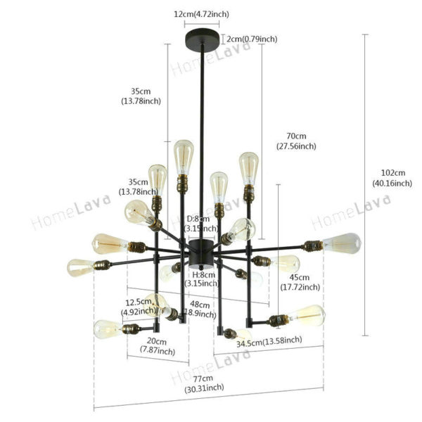Ceiling Lights Loft Pendant Lights Industrial Light Rustic Lodge Vintage Retro Country Living Room Dining Room Lighting Ideas Entry Game(Dripping Stars) - Image 6
