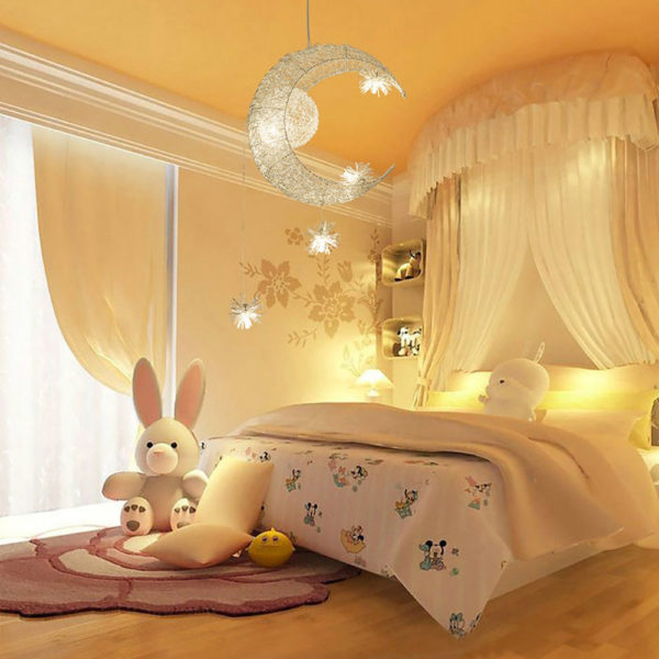 Moon Star Ceiling Light hanging lights for bedroom Kids Room with 5 Lights - Image 7