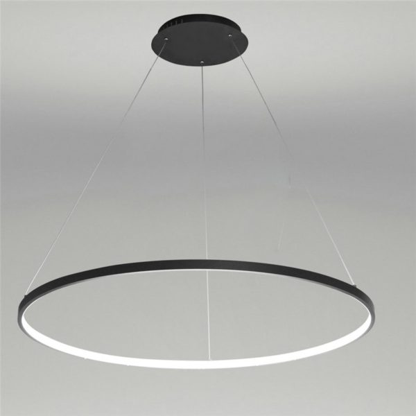 LED Pendant Light Nordic Modern Ring Black Bedroom Dinging Room Living Room Bar Single Ring - Image 7
