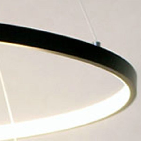 LED Pendant Light Nordic Modern Ring Black Bedroom Dinging Room Living Room Bar Single Ring - Image 4