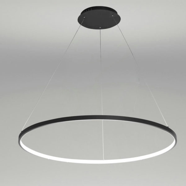 LED Pendant Light Nordic Modern Ring Black Bedroom Dinging Room Living Room Bar Single Ring - Image 5
