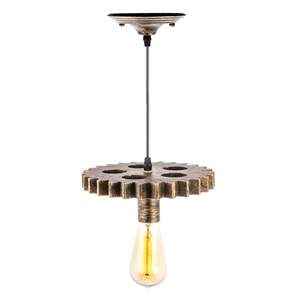 Retro Style Gear Pendant Light Bedroom Living Room Kitchen Lighting Single Light