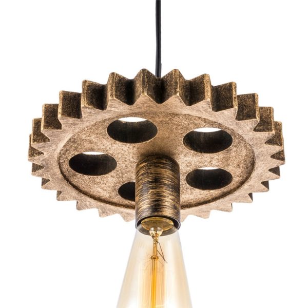 Retro Style Gear Pendant Light Bedroom Living Room Kitchen Lighting Single Light - Image 6