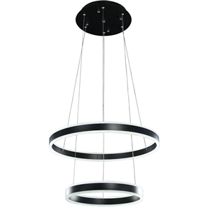 Nordic Modern LED Light Black Round Restaurant Bar Simple Creative Pendant Light 2 Lights