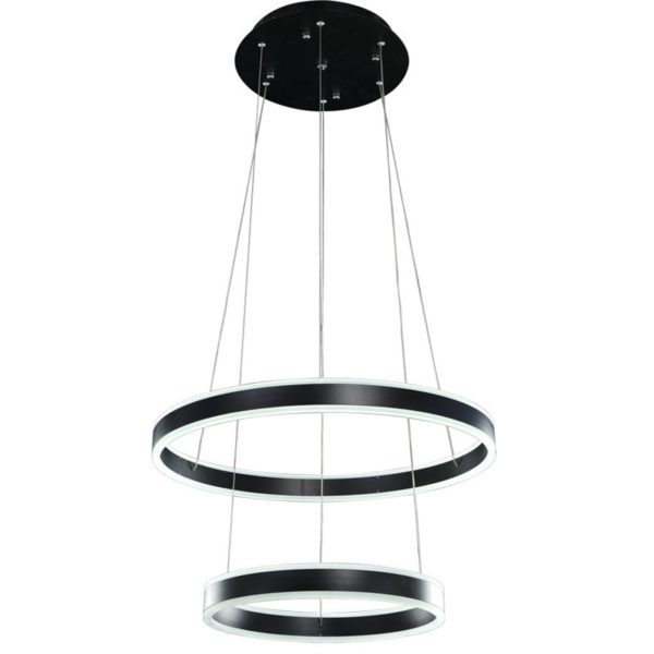 Nordic Modern LED Light Black Round Restaurant Bar Simple Creative Pendant Light 2 Lights - Image 6