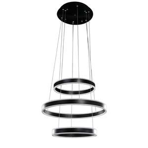 Nordic Modern LED Light Black Round Restaurant Bar Simple Creative Pendant Light 3 Lights