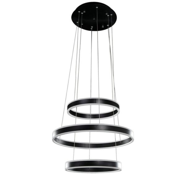 Nordic Modern LED Light Black Round Restaurant Bar Simple Creative Pendant Light 3 Lights - Image 7