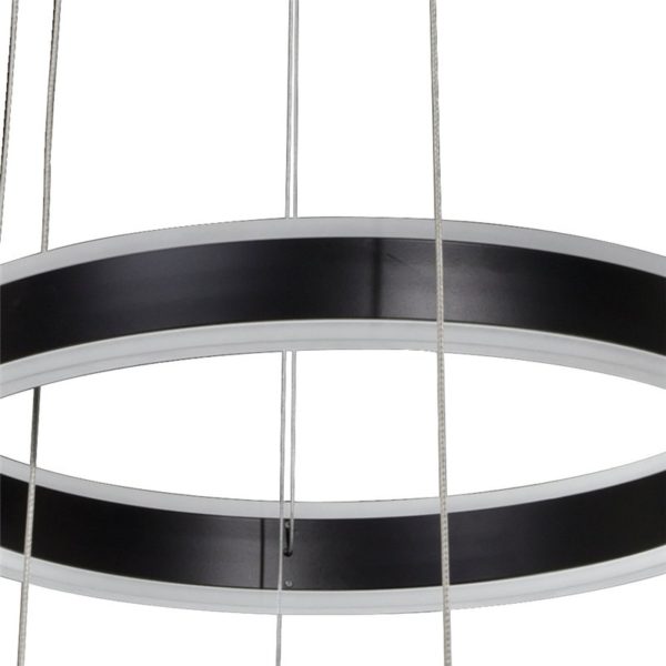 Nordic Modern LED Light Black Round Restaurant Bar Simple Creative Pendant Light 3 Lights - Image 8