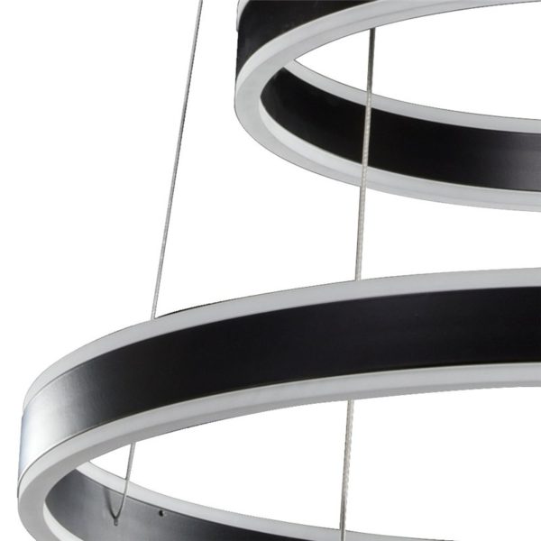 Nordic Modern LED Light Black Round Restaurant Bar Simple Creative Pendant Light 3 Lights - Image 9