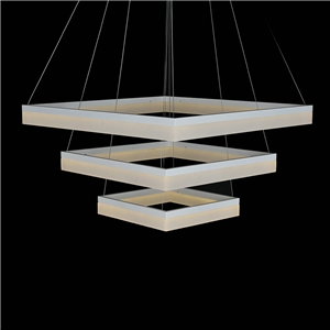 Nordic Modern LED Light Light Yellow Square Restaurant Bar Simple Creative Pendant Light 3 Lights