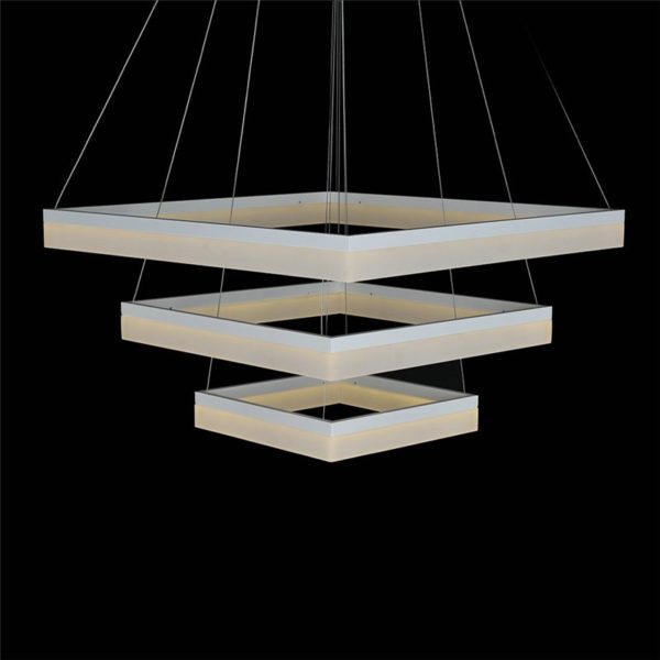 Nordic Modern LED Light Light Yellow Square Restaurant Bar Simple Creative Pendant Light 3 Lights - Image 7