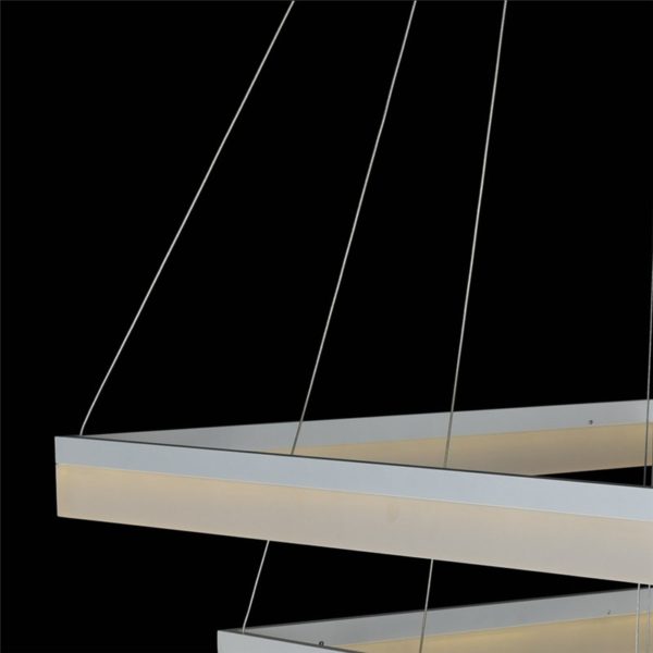 Nordic Modern LED Light Light Yellow Square Restaurant Bar Simple Creative Pendant Light 3 Lights - Image 8