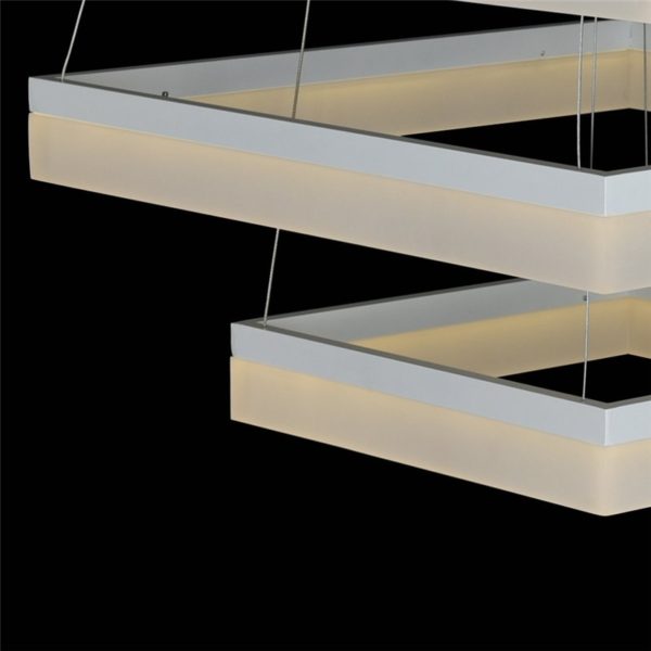 Nordic Modern LED Light Light Yellow Square Restaurant Bar Simple Creative Pendant Light 3 Lights - Image 9