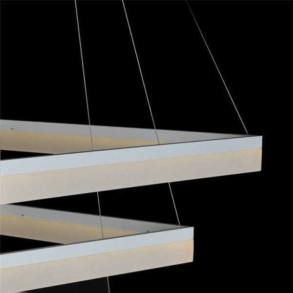 Nordic Modern LED Light Light Yellow Square Restaurant Bar Simple Creative Pendant Light 3 Lights - Image 4