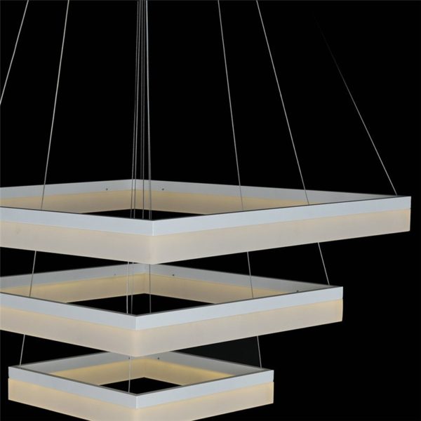 Nordic Modern LED Light Light Yellow Square Restaurant Bar Simple Creative Pendant Light 3 Lights - Image 5