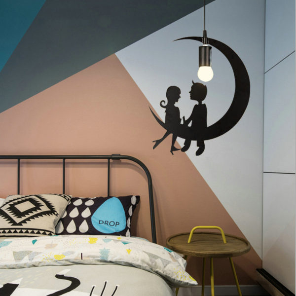 Nordic Retro Iron Craft Pendant Light Couple Under Moon Cafe Dining Room Bedroom Lighting Single Light - Image 6