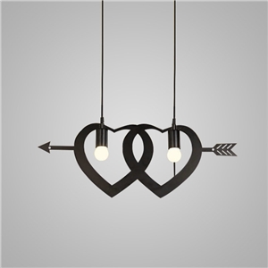Nordic Retro Iron Craft Pendant Light Cafe Dining Room Bedroom Lighting 2 Lights